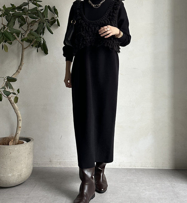  「【WEB限定】アンサンブルニットワンピース」|スーツ|