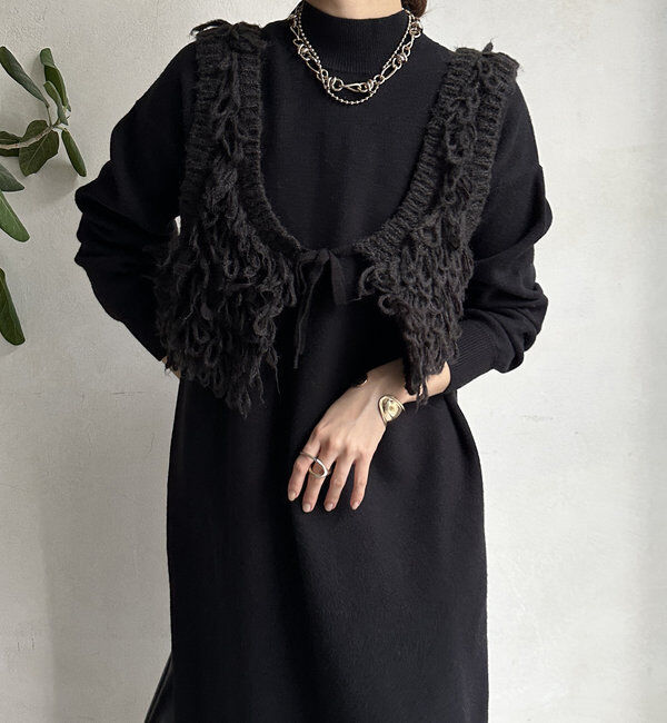  「【WEB限定】アンサンブルニットワンピース」|スーツ|