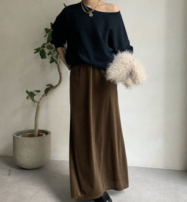  「ベロアマーメイドスカート」|スカート|