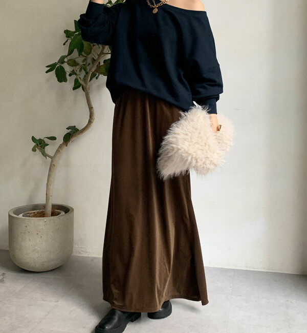  「ベロアマーメイドスカート」|スカート|