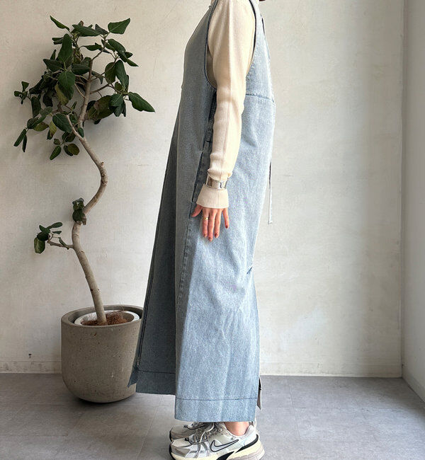  「フロントファスナーデニムジャンスカ」|ワンピース|