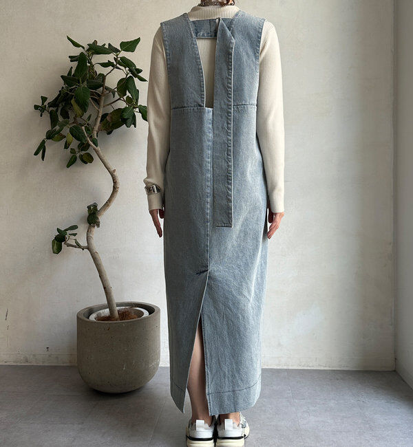  「フロントファスナーデニムジャンスカ」|ワンピース|
