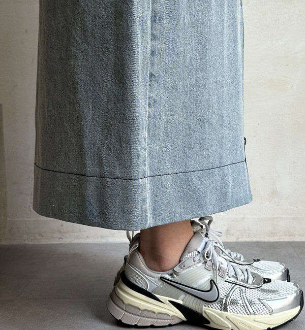  「フロントファスナーデニムジャンスカ」|ワンピース|