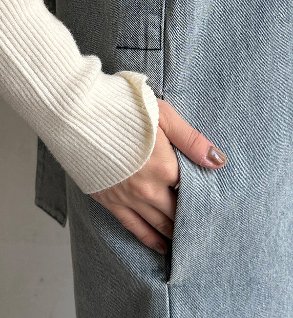  「フロントファスナーデニムジャンスカ」|ワンピース|