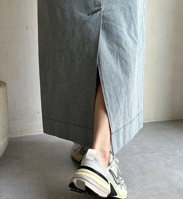  「フロントファスナーデニムジャンスカ」|ワンピース|