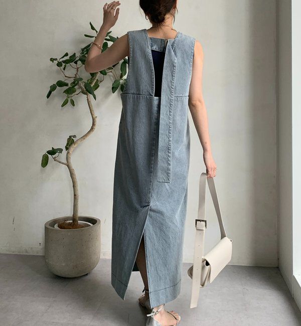  「フロントファスナーデニムジャンスカ」|ワンピース|