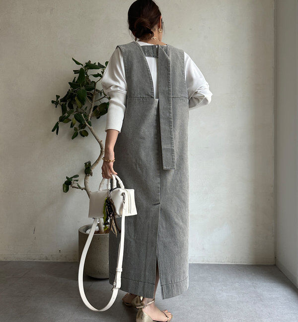  「フロントファスナーデニムジャンスカ」|ワンピース|