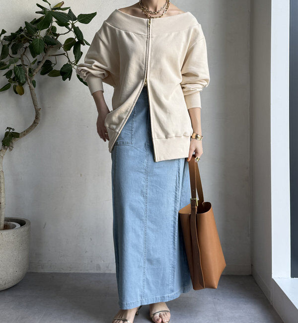  「【WEB限定】ライトオンスデニムタイトスカート」|スカート|