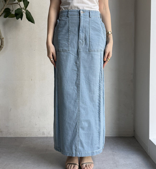  「【WEB限定】ライトオンスデニムタイトスカート」|スカート|