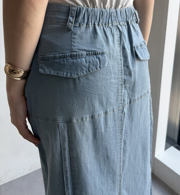  「【WEB限定】ライトオンスデニムタイトスカート」|スカート|