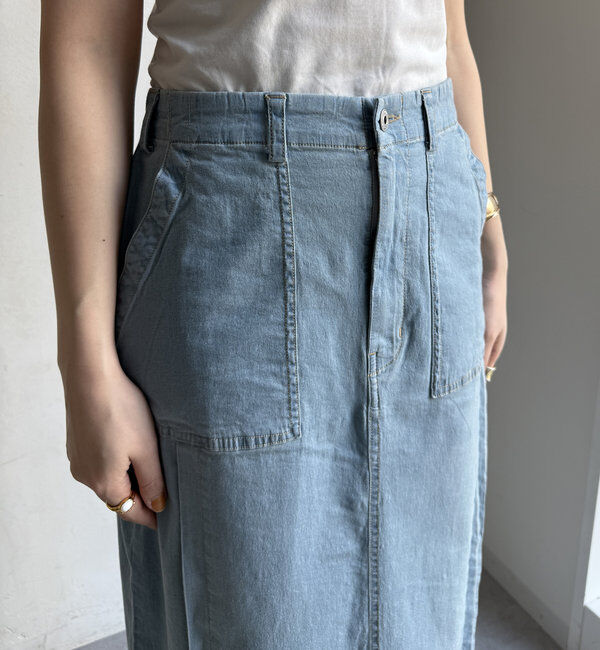  「【WEB限定】ライトオンスデニムタイトスカート」|スカート|