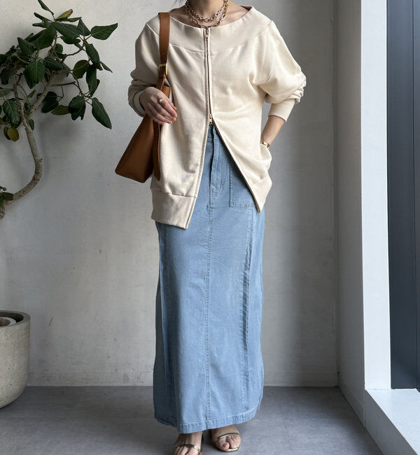  「【WEB限定】ライトオンスデニムタイトスカート」|スカート|