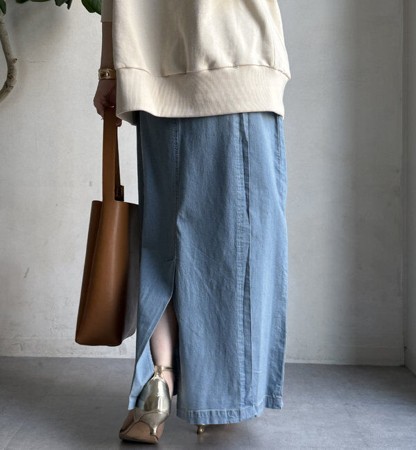  「【WEB限定】ライトオンスデニムタイトスカート」|スカート|