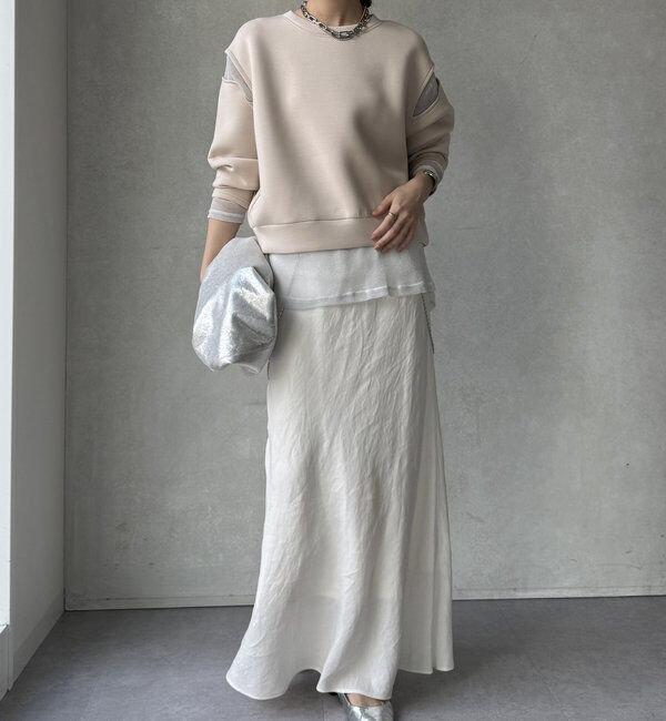  「【WEB限定】レイヤードショルダースリットトップス」|Tシャツ・カットソー|