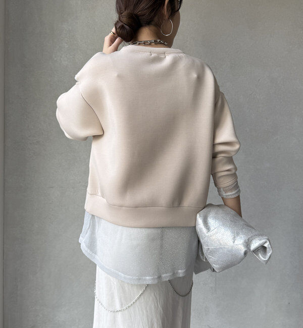  「【WEB限定】レイヤードショルダースリットトップス」|Tシャツ・カットソー|