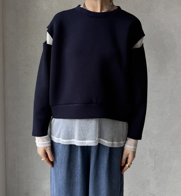  「【WEB限定】レイヤードショルダースリットトップス」|Tシャツ・カットソー|