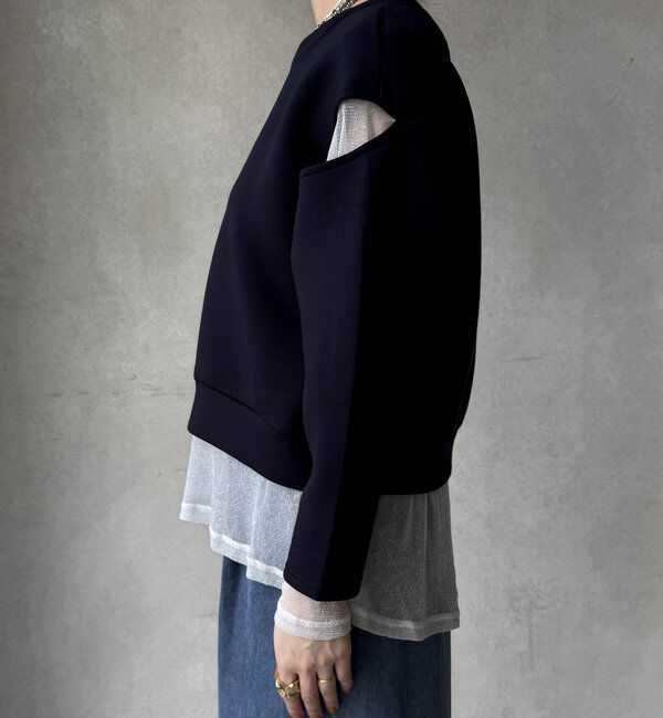  「【WEB限定】レイヤードショルダースリットトップス」|Tシャツ・カットソー|