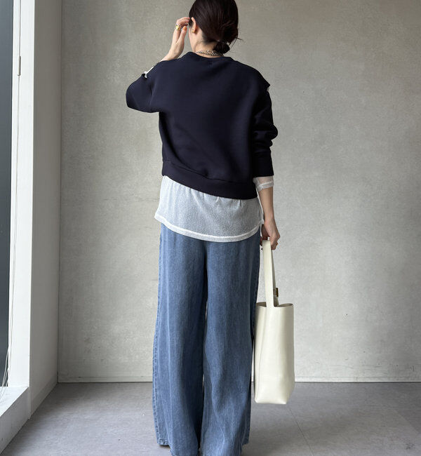  「【WEB限定】レイヤードショルダースリットトップス」|Tシャツ・カットソー|