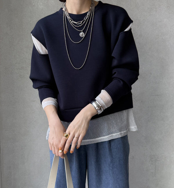  「【WEB限定】レイヤードショルダースリットトップス」|Tシャツ・カットソー|