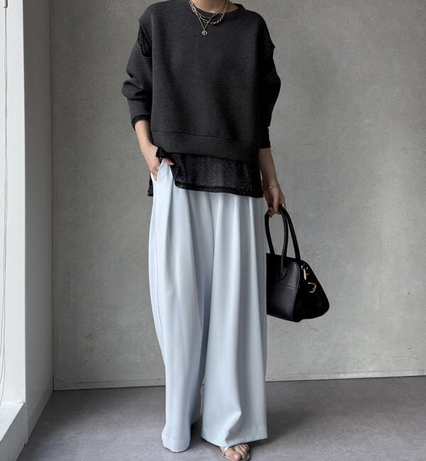  「【WEB限定】レイヤードショルダースリットトップス」|Tシャツ・カットソー|