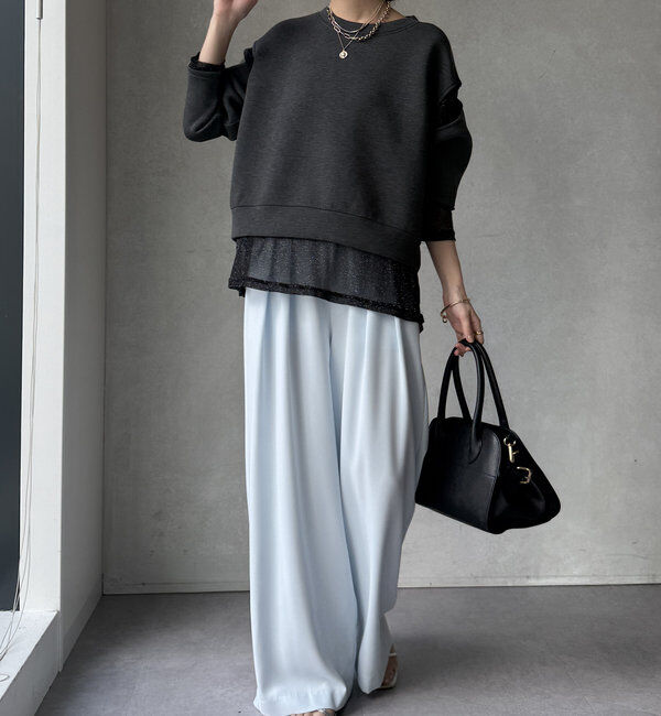  「【WEB限定】レイヤードショルダースリットトップス」|Tシャツ・カットソー|