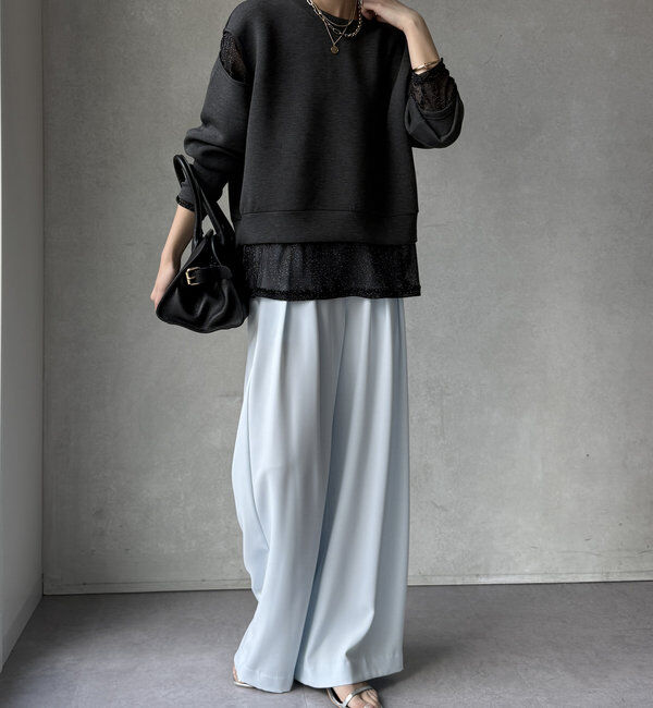  「【WEB限定】レイヤードショルダースリットトップス」|Tシャツ・カットソー|