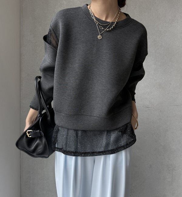  「【WEB限定】レイヤードショルダースリットトップス」|Tシャツ・カットソー|