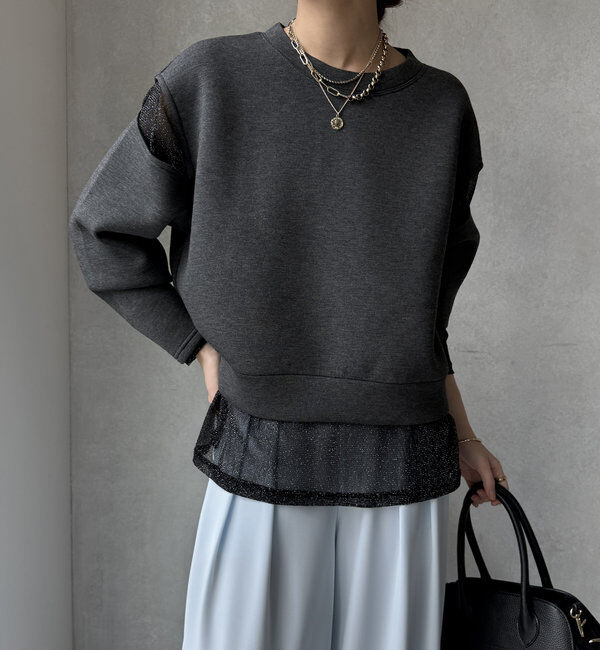  「【WEB限定】レイヤードショルダースリットトップス」|Tシャツ・カットソー|