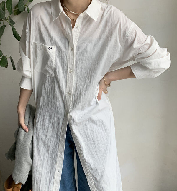  「【WEB限定】カシュクール2WAYシャツワンピース」|ワンピース|