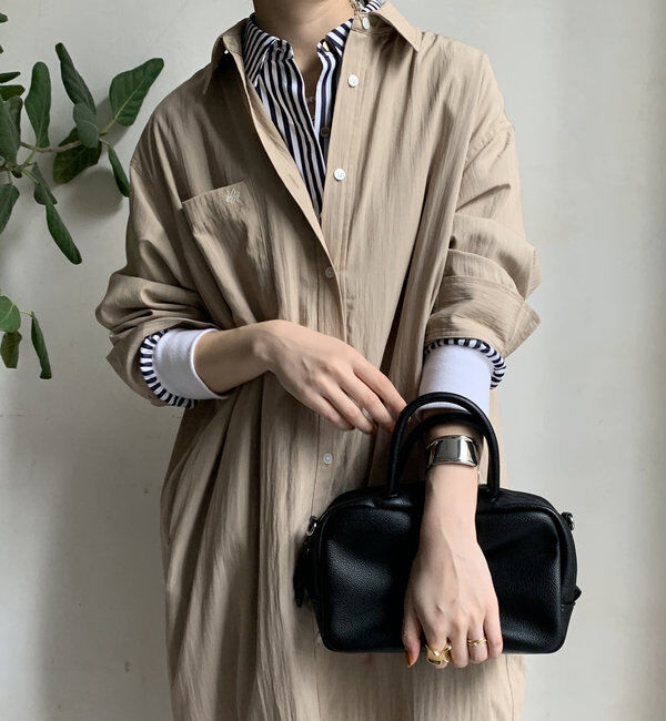  「【WEB限定】カシュクール2WAYシャツワンピース」|ワンピース|