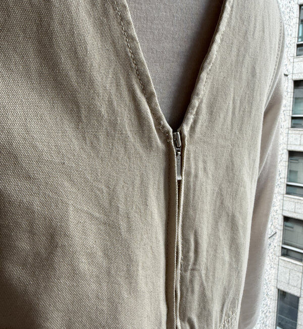  「【WEB限定】バックVデニムサロペット」|ワンピース|