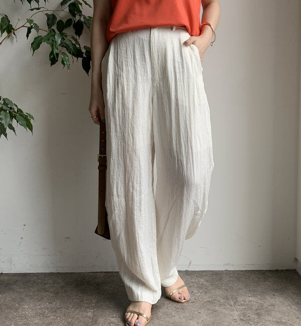  「【WEB限定】リネンライクバルーンパンツ」|チノ|オフホワイト