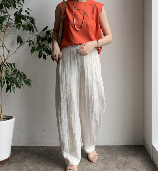  「【WEB限定】リネンライクバルーンパンツ」|チノ|