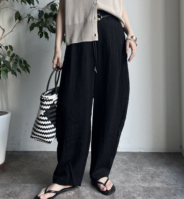  「【WEB限定】リネンライクバルーンパンツ」|チノ|