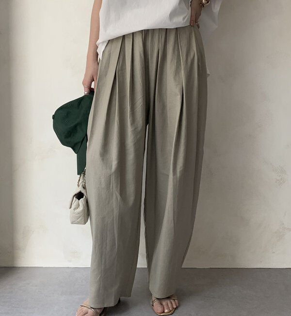  「【WEB限定】ランダムタックパンツ」|チノ|