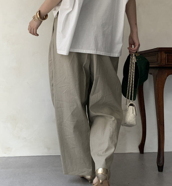  「【WEB限定】ランダムタックパンツ」|チノ|