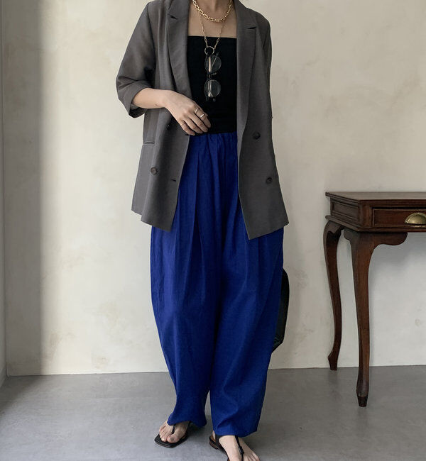  「【WEB限定】ランダムタックパンツ」|チノ|