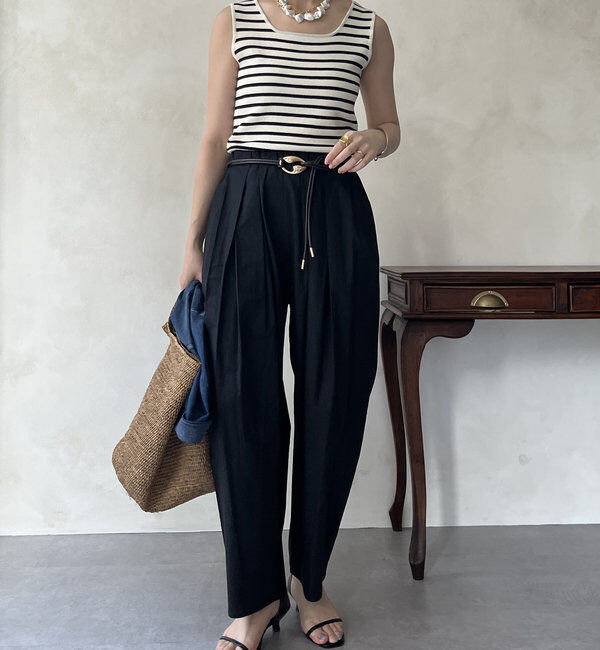  「【WEB限定】ランダムタックパンツ」|チノ|