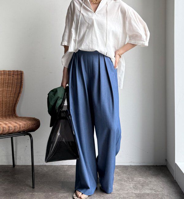  「【WEB限定】襟付スキッパーシャツ」|シャツ・ブラウス|