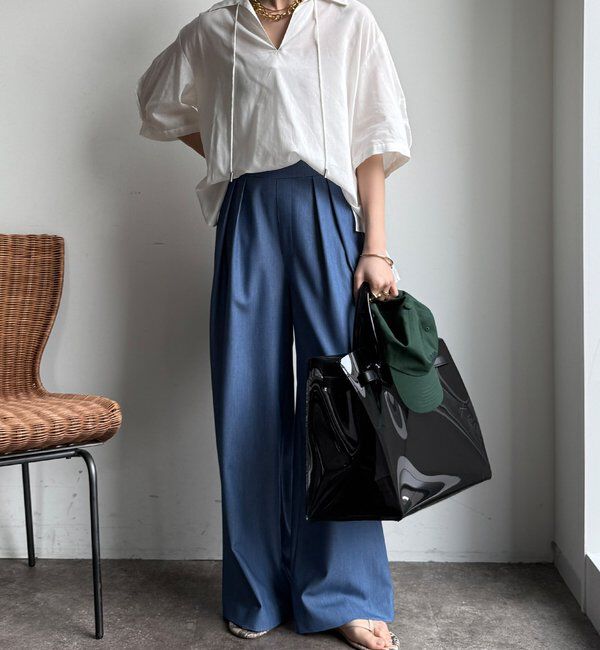  「【WEB限定】襟付スキッパーシャツ」|シャツ・ブラウス|