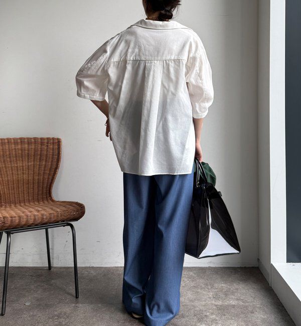  「【WEB限定】襟付スキッパーシャツ」|シャツ・ブラウス|