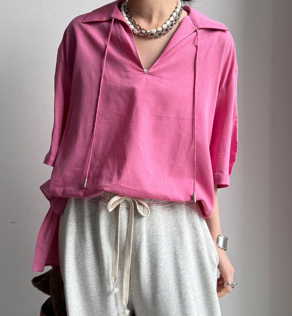  「【WEB限定】襟付スキッパーシャツ」|シャツ・ブラウス|