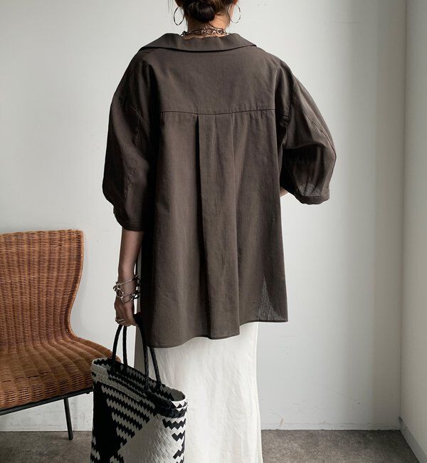  「【WEB限定】襟付スキッパーシャツ」|シャツ・ブラウス|