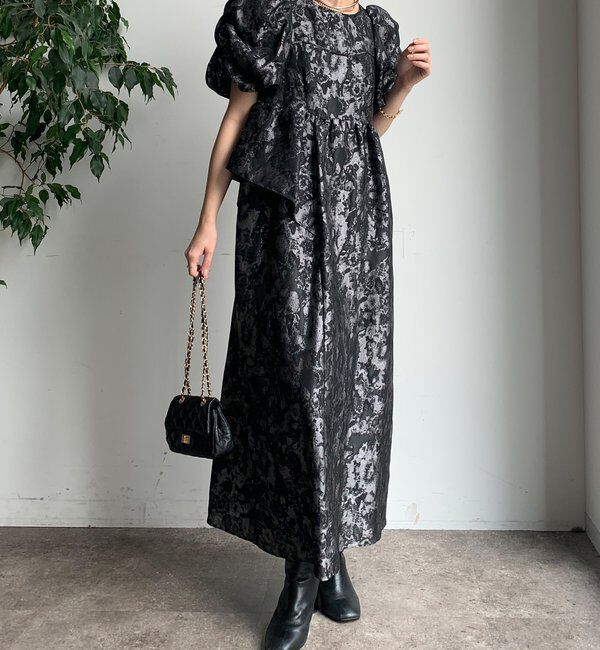  「【オケージョン対応】【WEB限定】ジャガードドレス」|ドレス|