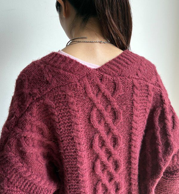  「ケーブルニットカーディガン」|カーディガン|