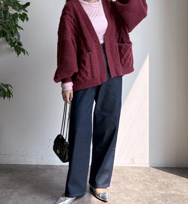  「ケーブルニットカーディガン」|カーディガン|