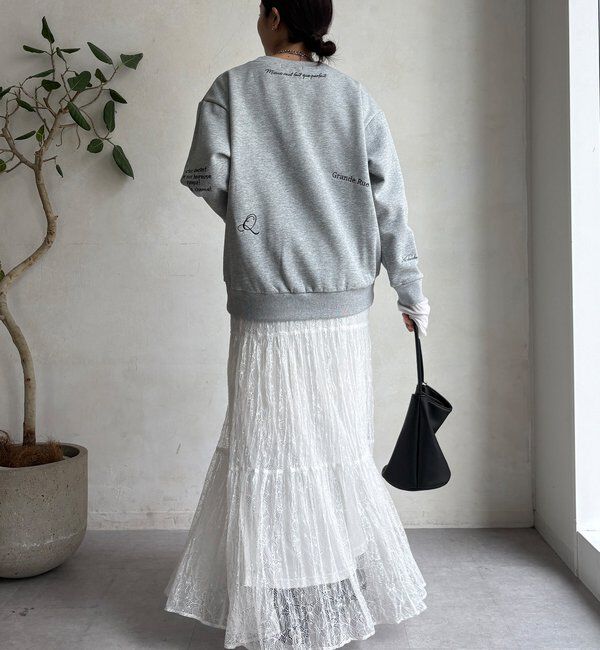  「【WEB限定】裏毛裏起毛ランダム刺繍ロゴトップス」|Tシャツ・カットソー|