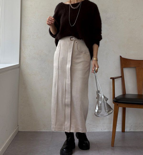  「【WEB限定】スエードポンチスカート」|スカート|