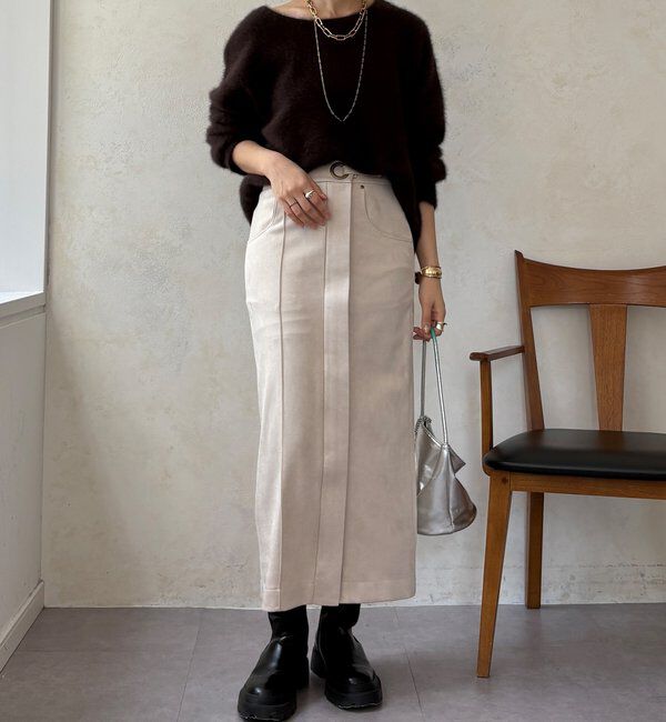  「【WEB限定】スエードポンチスカート」|スカート|