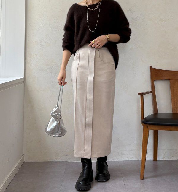  「【WEB限定】スエードポンチスカート」|スカート|